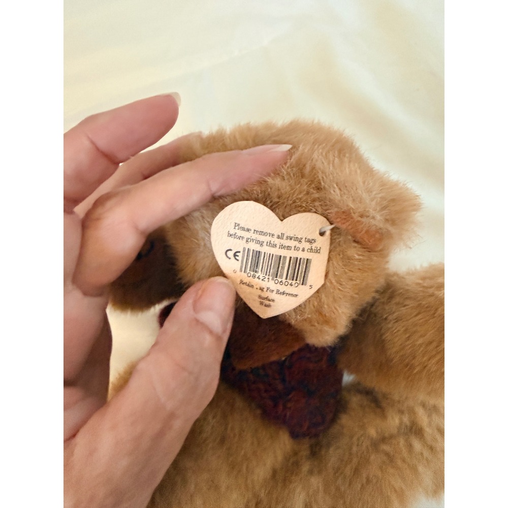 Vtg Ty Attic Treasures Plush Lot of 6 Bears Monkey Clothed Outfits 1993 1996 Tag - Picture 16 of 16